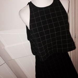AMERICAN APPAREL BLACK GRID LULU SET